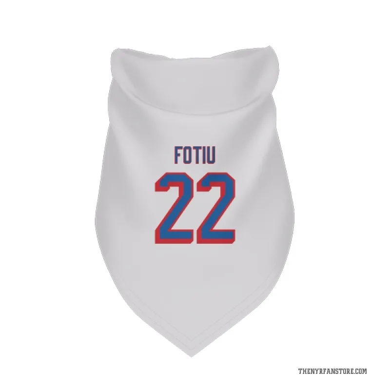 Nick Fotiu  White New York Rangers  Cat & Dog Pet Bandana