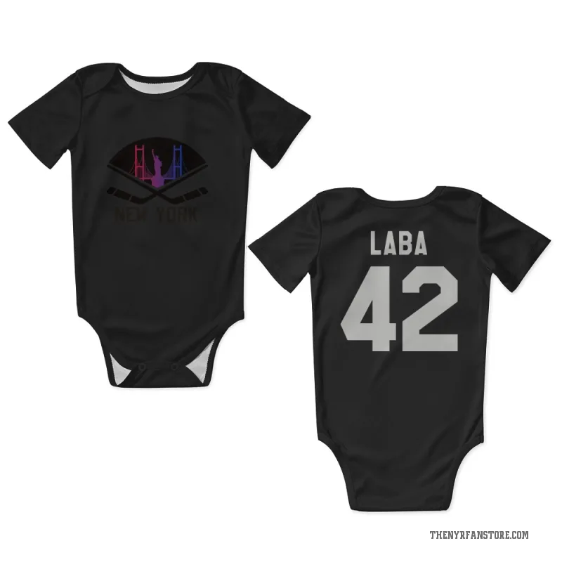 Noah Laba  Black New York Rangers  Newborn & Infant Bodysuit