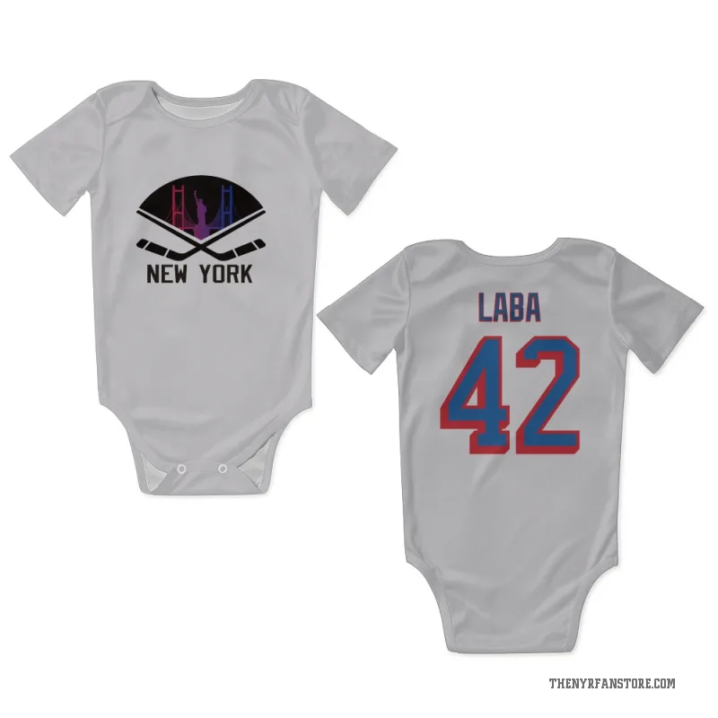 Noah Laba  White New York Rangers  Newborn & Infant Bodysuit
