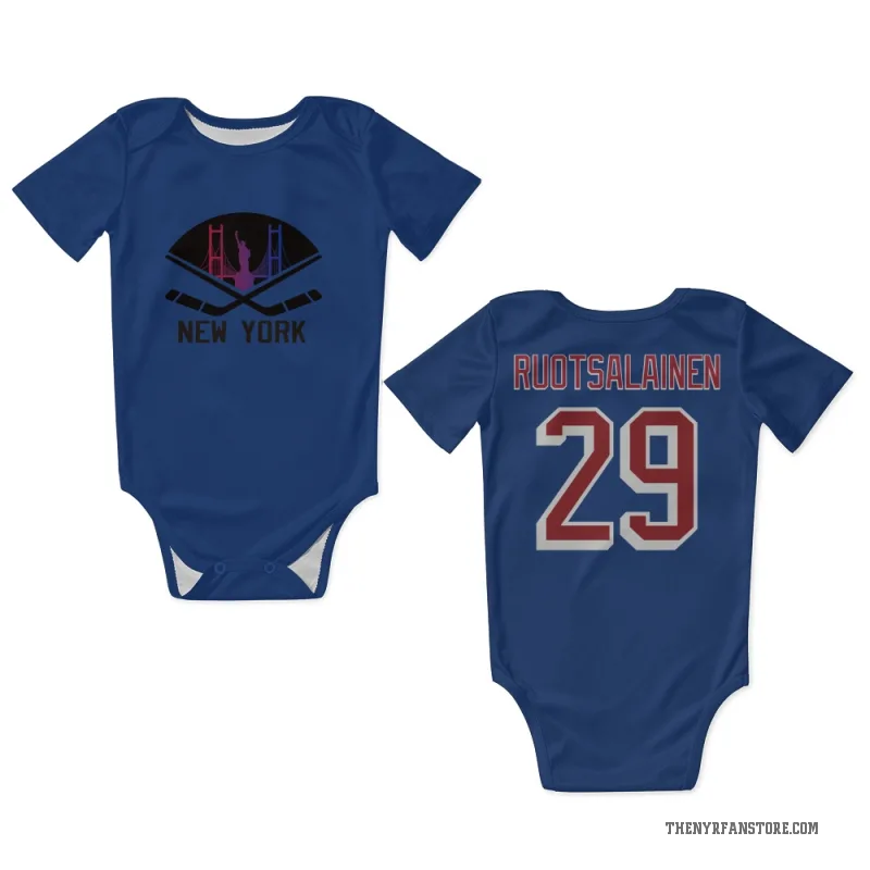 Reijo Ruotsalainen  Blue New York Rangers  Newborn & Infant Bodysuit