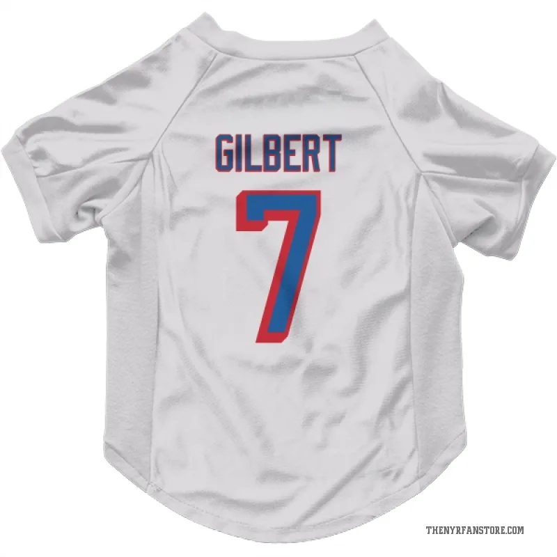 Rod Gilbert  White New York Rangers  Cat & Dog Pet Jersey