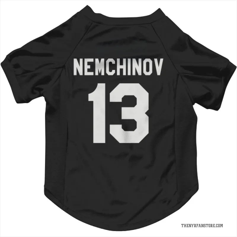 Sergei Nemchinov  Black New York Rangers  Cat & Dog Pet Jersey