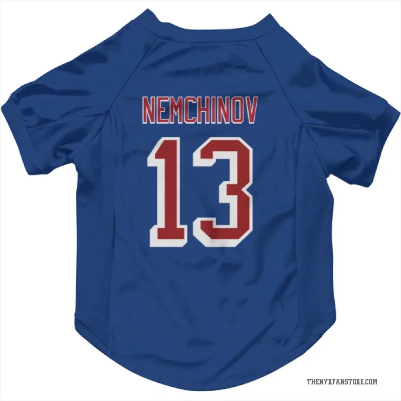 Sergei Nemchinov  Blue New York Rangers  Cat & Dog Pet Jersey