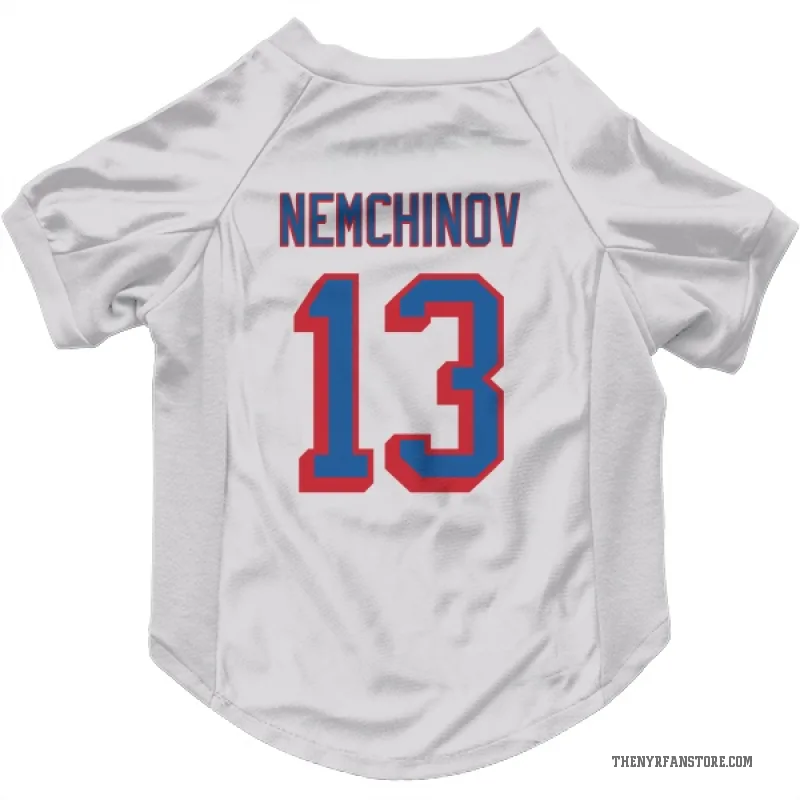 Sergei Nemchinov  White New York Rangers  Cat & Dog Pet Jersey