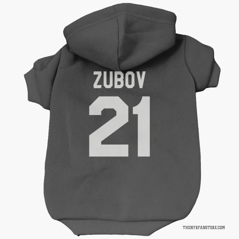 Sergei Zubov  Black New York Rangers  Cat & Dog Pet Hoodie