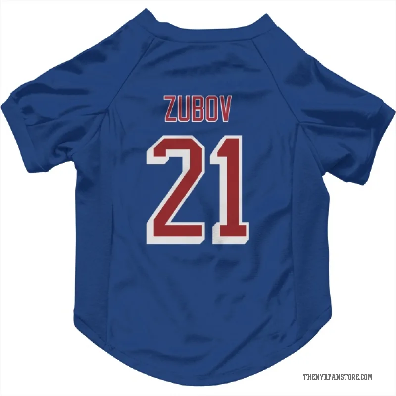 Sergei Zubov  Blue New York Rangers  Cat & Dog Pet Jersey