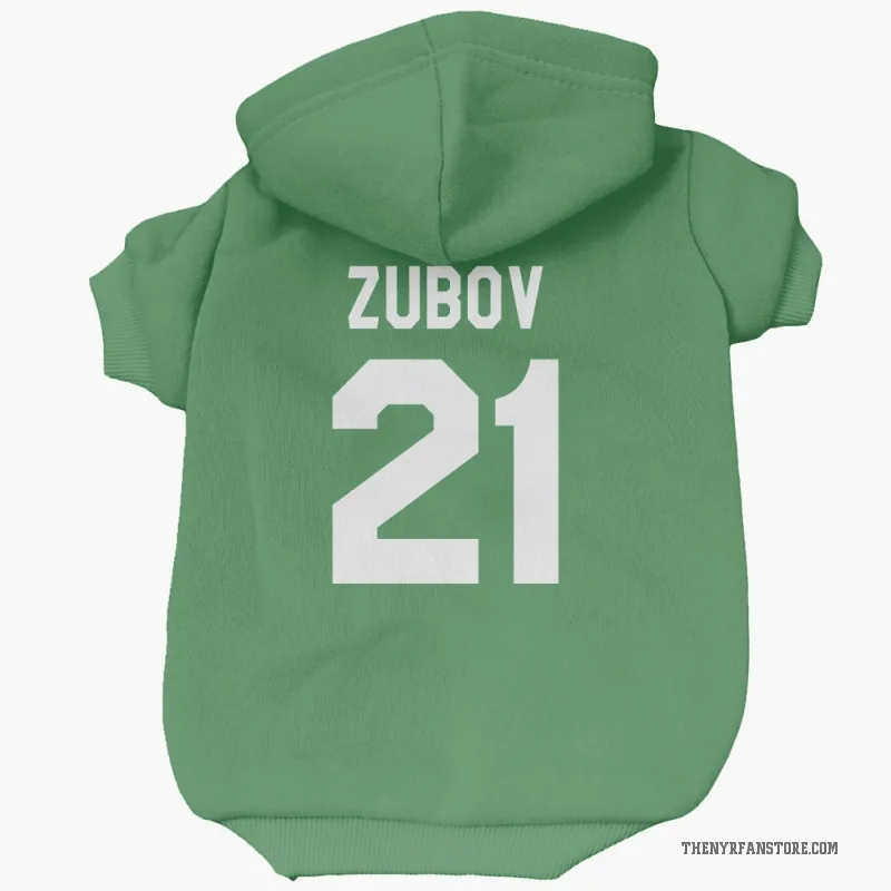 Sergei Zubov  Green New York Rangers  Cat & Dog Pet Hoodie