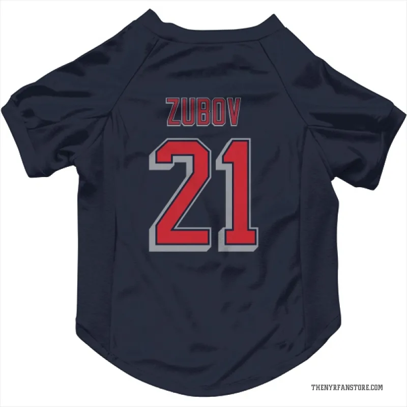 Sergei Zubov  Navy New York Rangers  Cat & Dog Pet Jersey