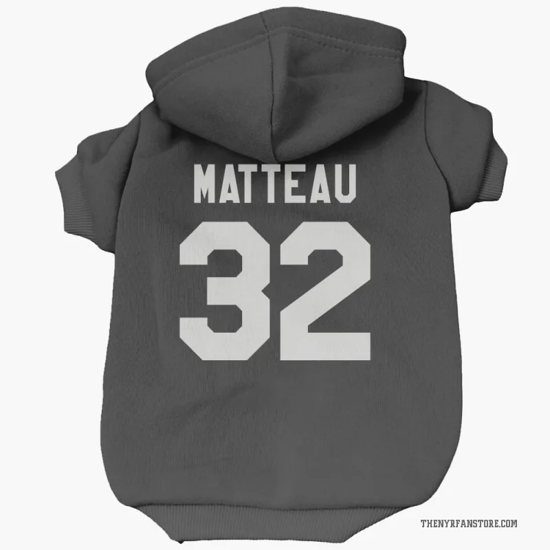 Stephane Matteau  Black New York Rangers  Cat & Dog Pet Hoodie