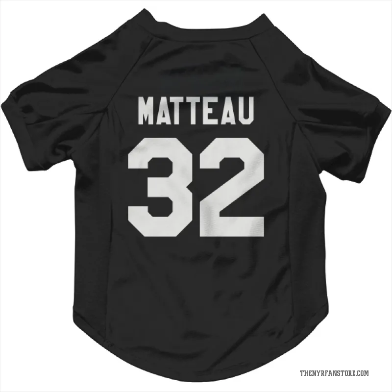 Stephane Matteau  Black New York Rangers  Cat & Dog Pet Jersey