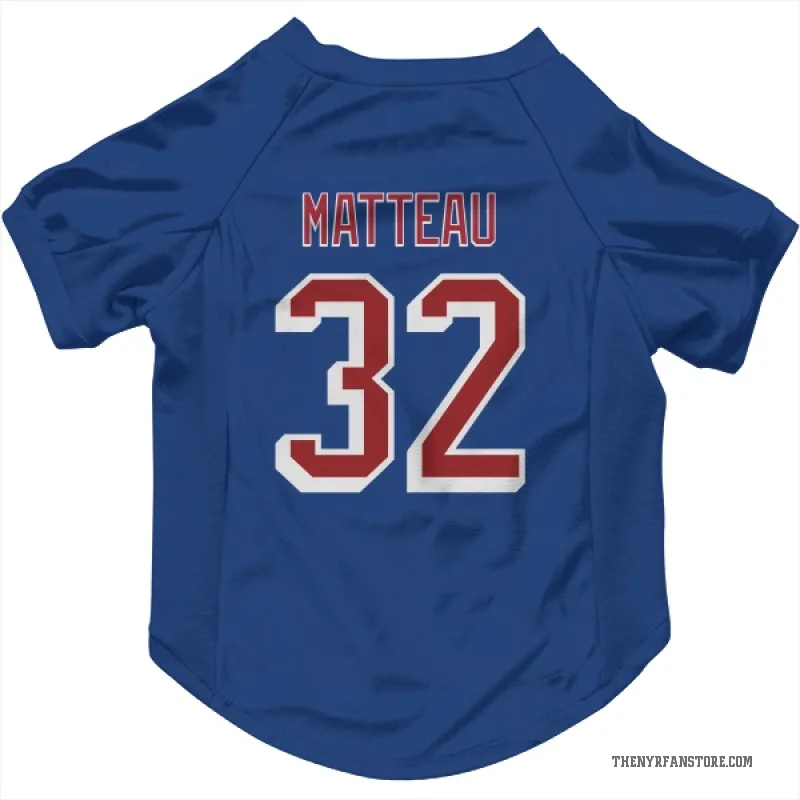 Stephane Matteau  Blue New York Rangers  Cat & Dog Pet Jersey