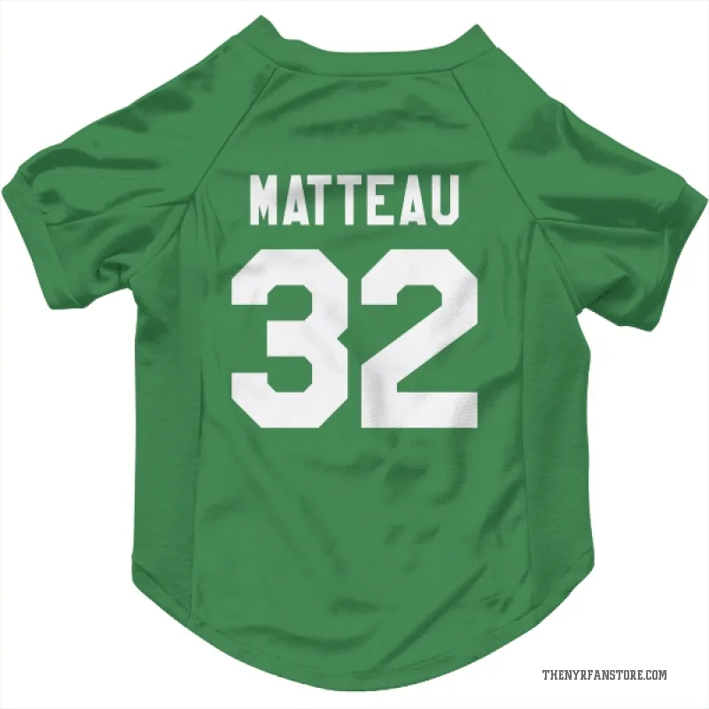 Stephane Matteau  Green New York Rangers  Cat & Dog Pet Jersey