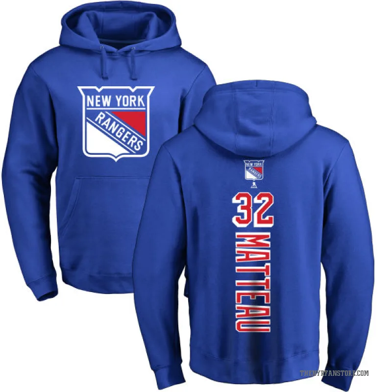 Stephane Matteau Men's Royal New York Rangers Branded Backer Pullover Hoodie
