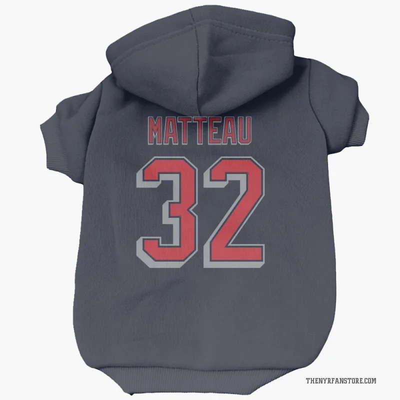 Stephane Matteau  Navy New York Rangers  Cat & Dog Pet Hoodie