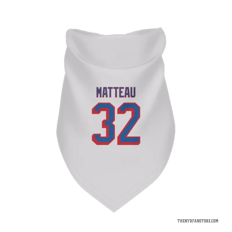 Stephane Matteau  White New York Rangers  Cat & Dog Pet Bandana