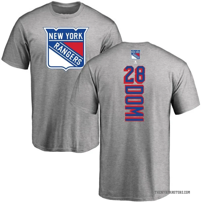 Tie Domi Men's Ash New York Rangers Backer T-Shirt -