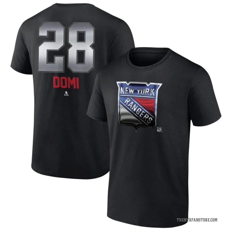 Tie Domi Men's Black New York Rangers Midnight Mascot Logo T-Shirt