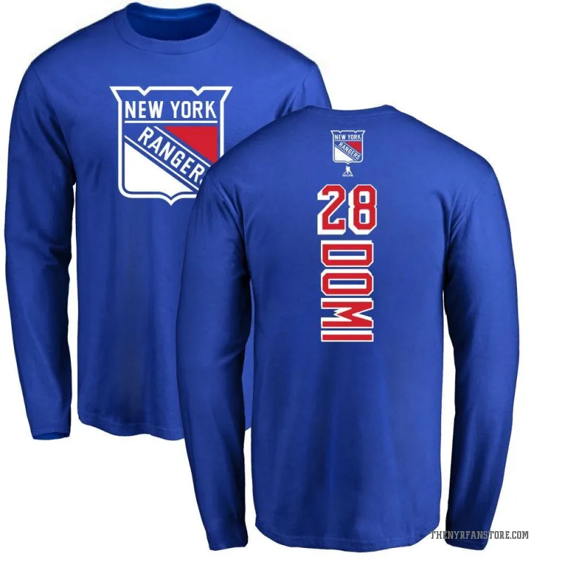 Tie Domi Men's Royal New York Rangers Backer Long Sleeve T-Shirt -