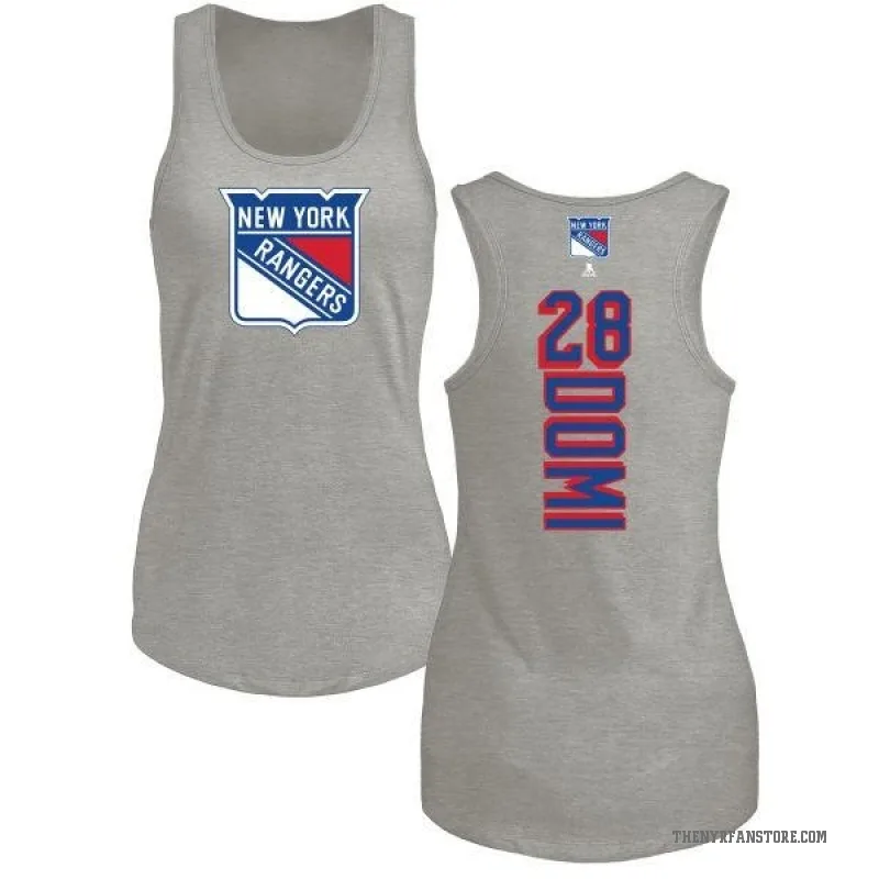 Tie Domi Women's Ash New York Rangers Backer Tank Top -