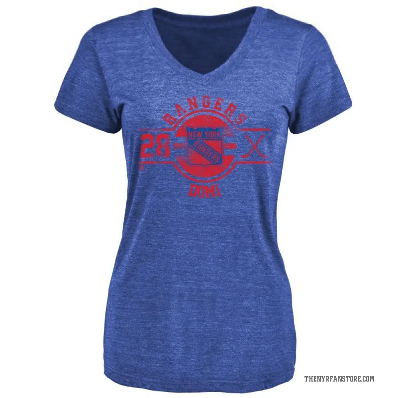 Tie Domi Women's Royal New York Rangers Insignia T-Shirt -