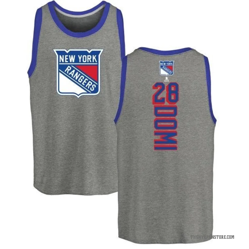 Tie Domi Youth Ash New York Rangers Backer Tank Top -