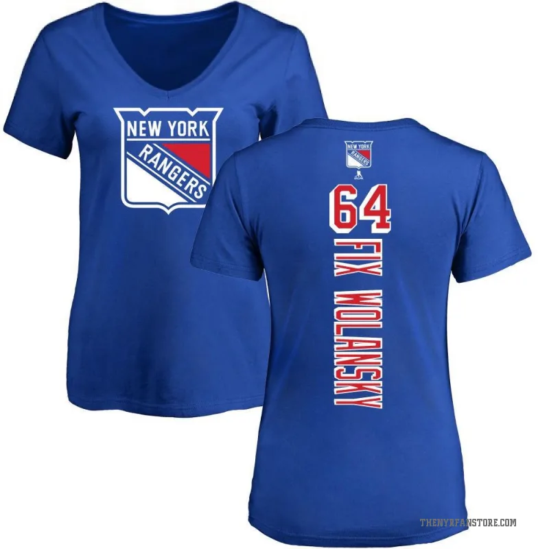 Trey Fix-Wolansky Women's Blue New York Rangers Backer T-Shirt -