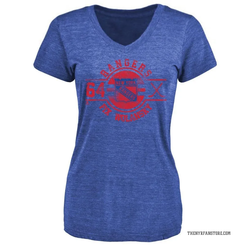 Trey Fix-Wolansky Women's Royal New York Rangers Insignia T-Shirt -