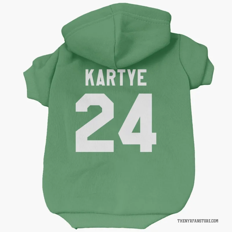 Tye Kartye  Green New York Rangers  Cat & Dog Pet Hoodie