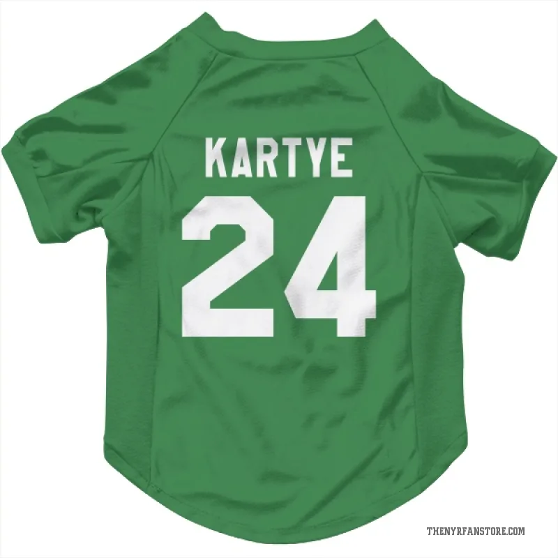 Tye Kartye  Green New York Rangers  Cat & Dog Pet Jersey