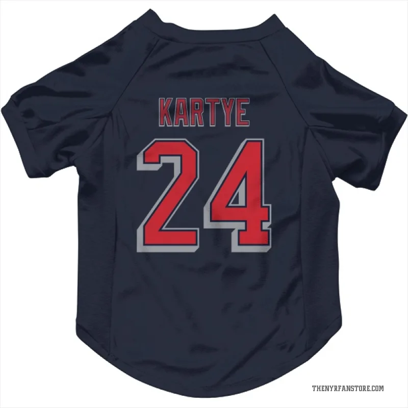 Tye Kartye  Navy New York Rangers  Cat & Dog Pet Jersey