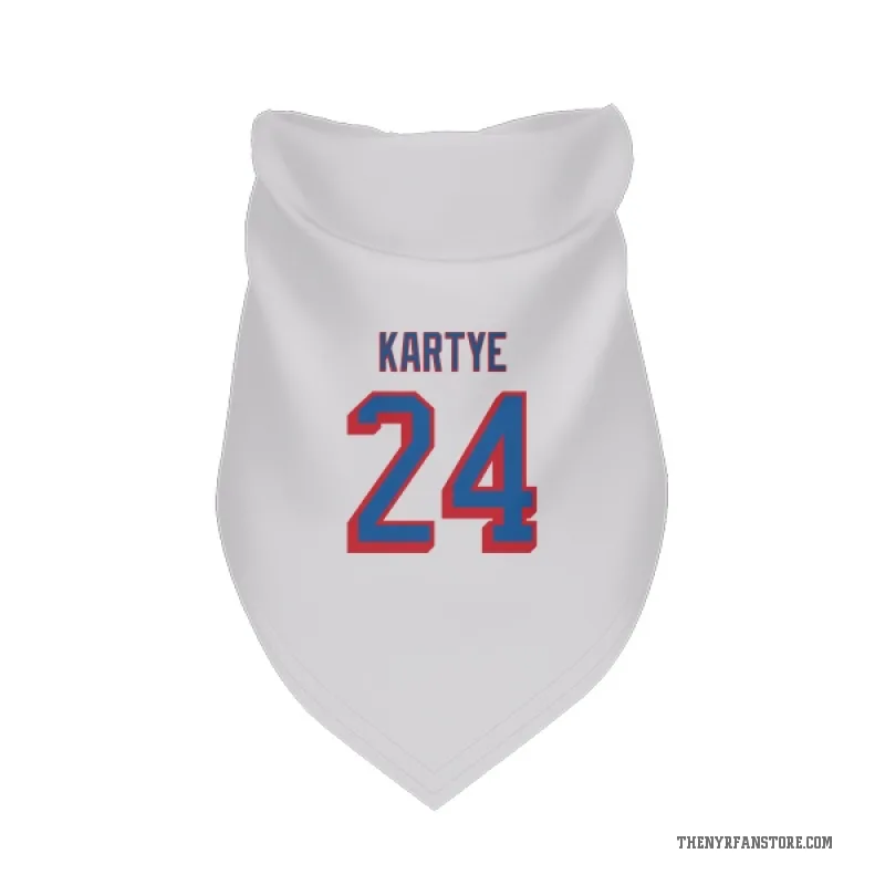 Tye Kartye  White New York Rangers  Cat & Dog Pet Bandana