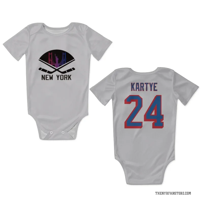 Tye Kartye  White New York Rangers  Newborn & Infant Bodysuit