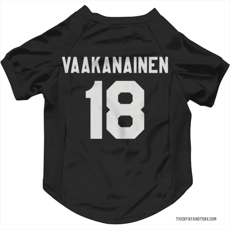 Urho Vaakanainen  Black New York Rangers  Cat & Dog Pet Jersey