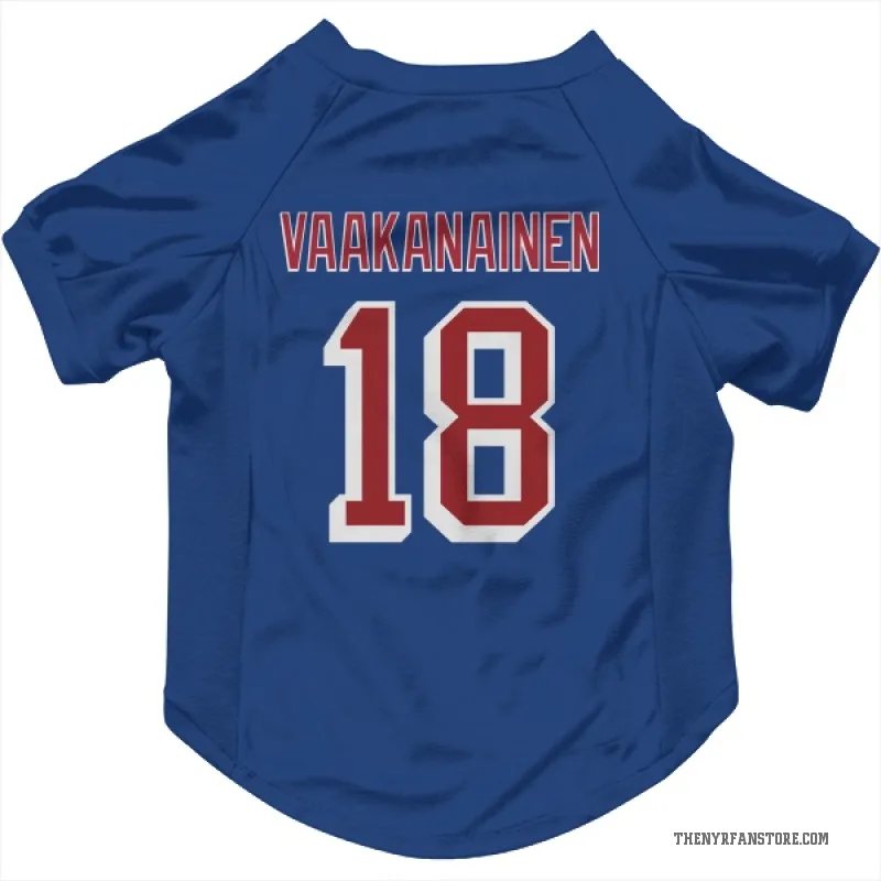 Urho Vaakanainen  Blue New York Rangers  Cat & Dog Pet Jersey