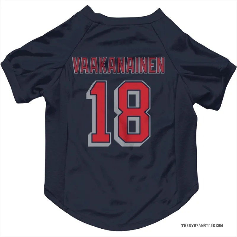 Urho Vaakanainen  Navy New York Rangers  Cat & Dog Pet Jersey