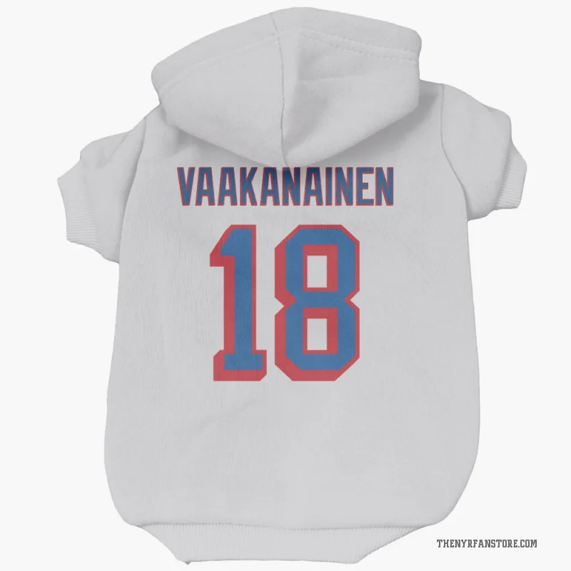 Urho Vaakanainen  White New York Rangers  Cat & Dog Pet Hoodie