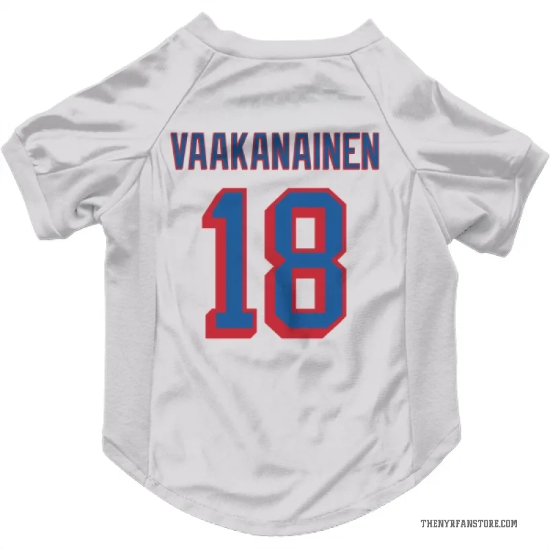 Urho Vaakanainen  White New York Rangers  Cat & Dog Pet Jersey