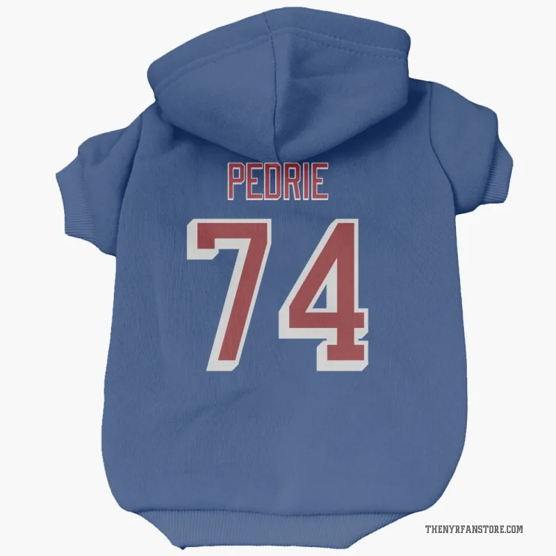 Vince Pedrie  Blue New York Rangers  Cat & Dog Pet Hoodie