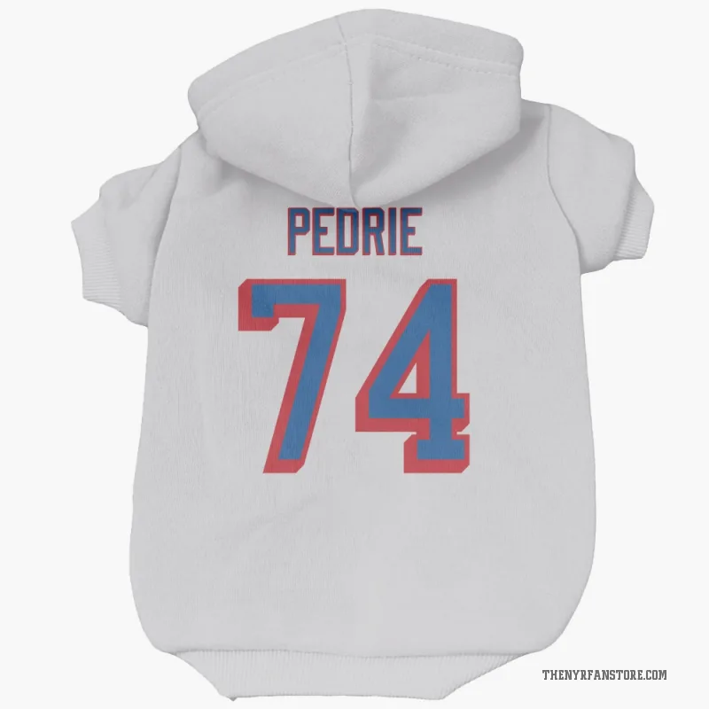 Vince Pedrie  White New York Rangers  Cat & Dog Pet Hoodie