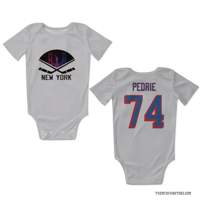 Vince Pedrie  White New York Rangers  Newborn & Infant Bodysuit
