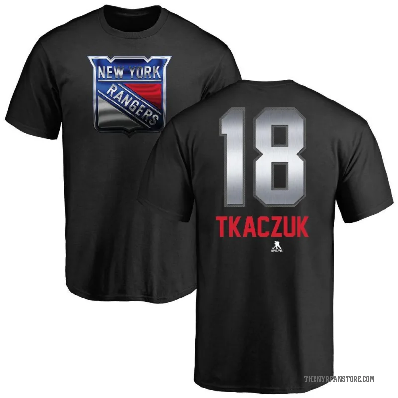 Walt Tkaczuk Men's Black New York Rangers Midnight Mascot T-Shirt