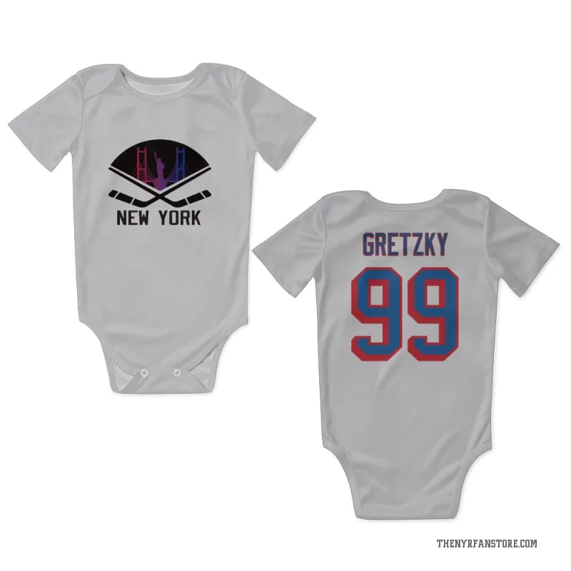 Wayne Gretzky  White New York Rangers  Newborn & Infant Bodysuit