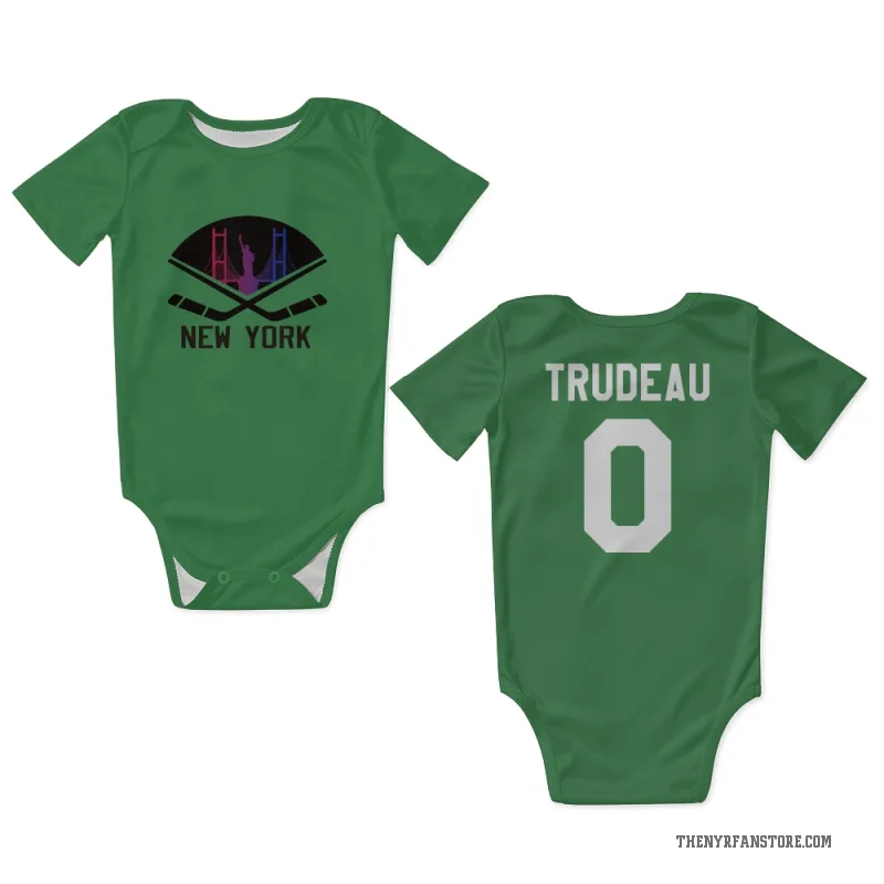 William Trudeau  Green New York Rangers  Newborn & Infant Bodysuit