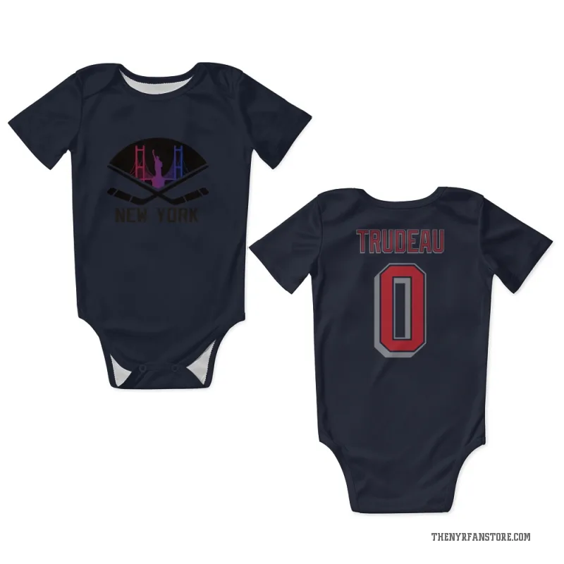 William Trudeau  Navy New York Rangers  Newborn & Infant Bodysuit